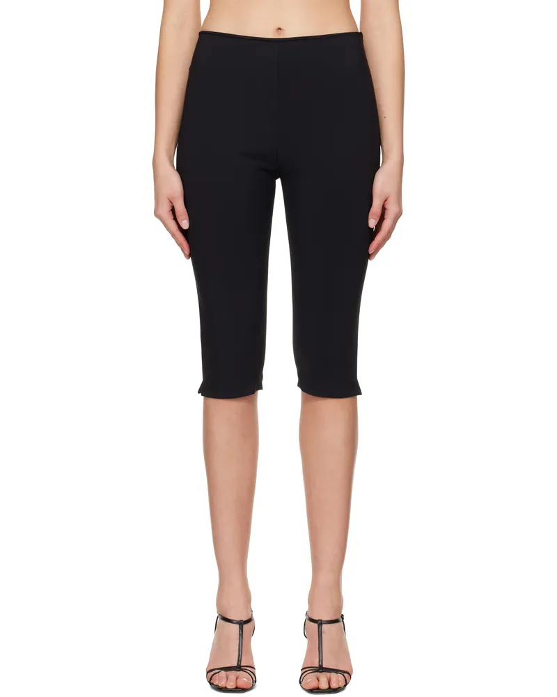 Róhe Black Capri Scuba Trousers 001_308