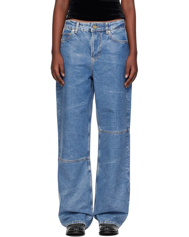 Ganni Blue Foil Izey Jeans 566