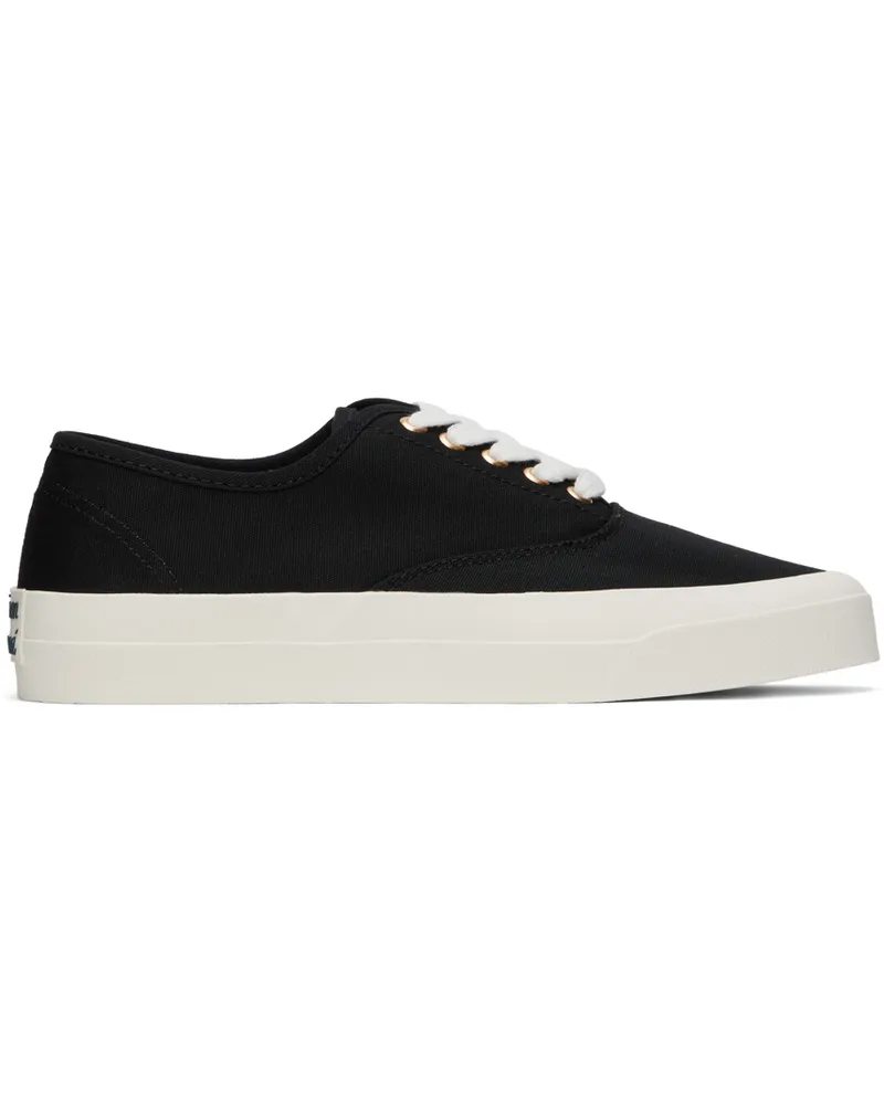 Kitsuné Black Canvas Laced Sneakers P199