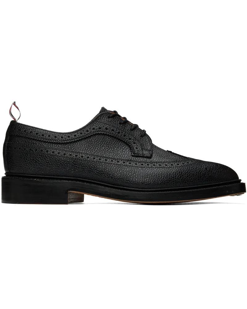 Thom Browne Black Longwing Brogue Oxfords Black