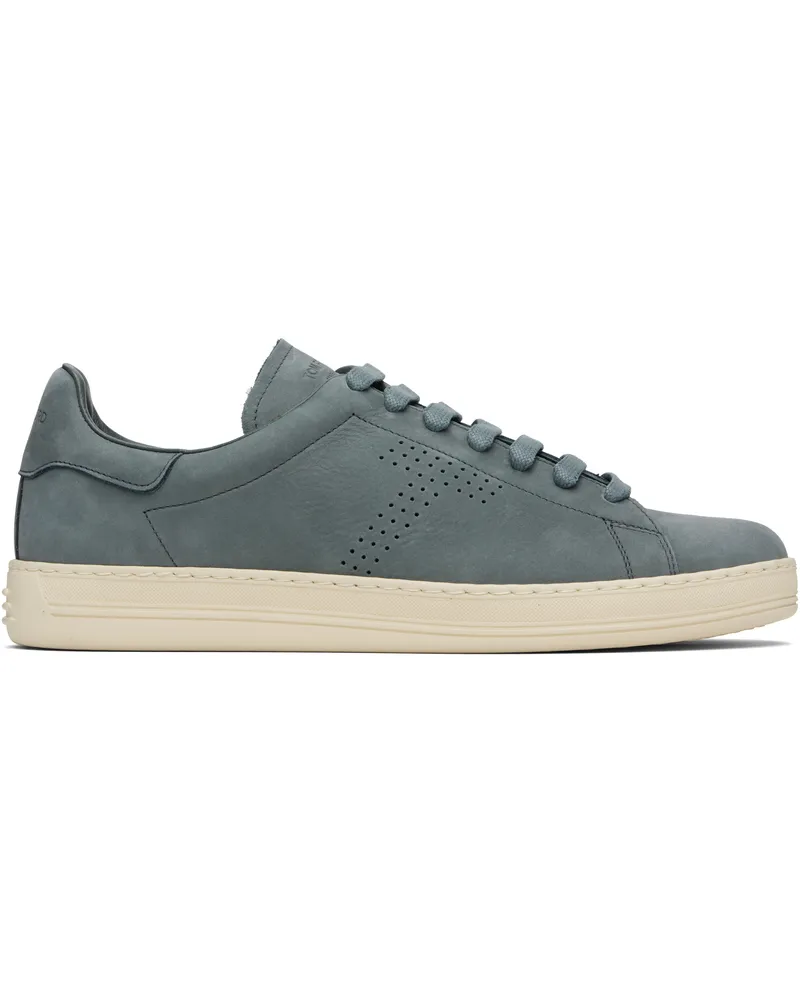 Tom Ford Blue Nubuck Warwick Sneakers 3lw33lead