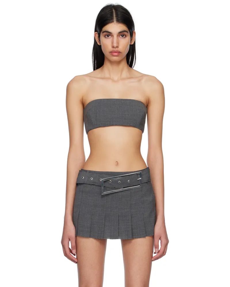 16ARLINGTON Gray Tube Tank Top Grey