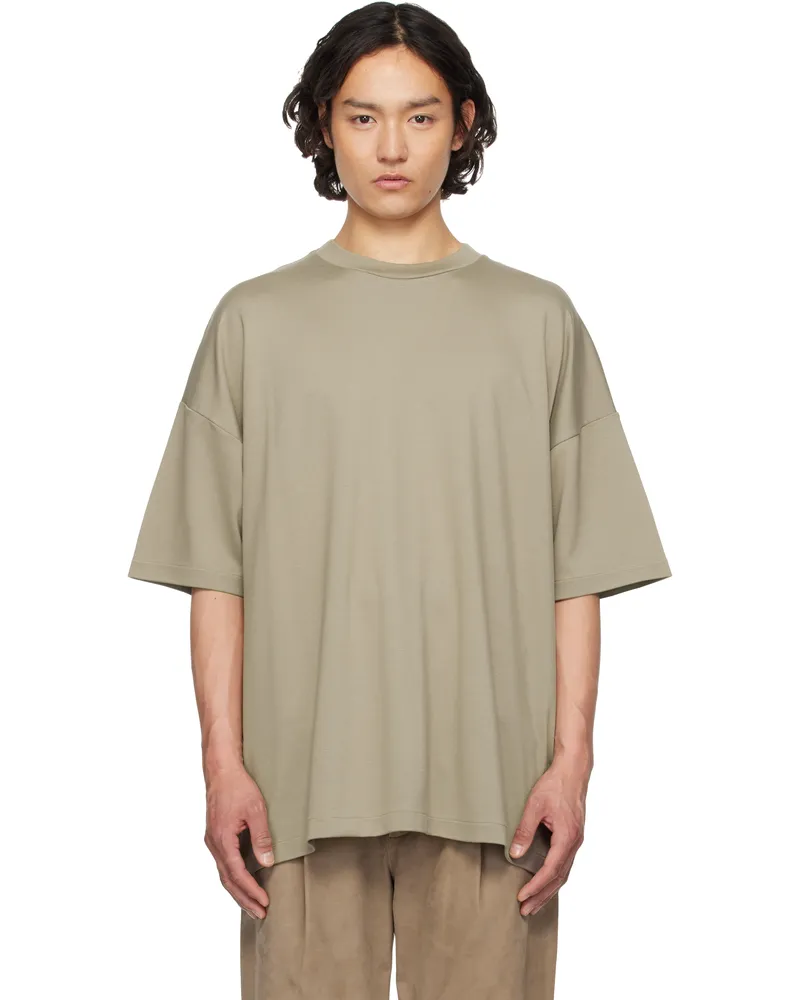 Fear of God Taupe Milano Short Sleeve T-shirt Dusty