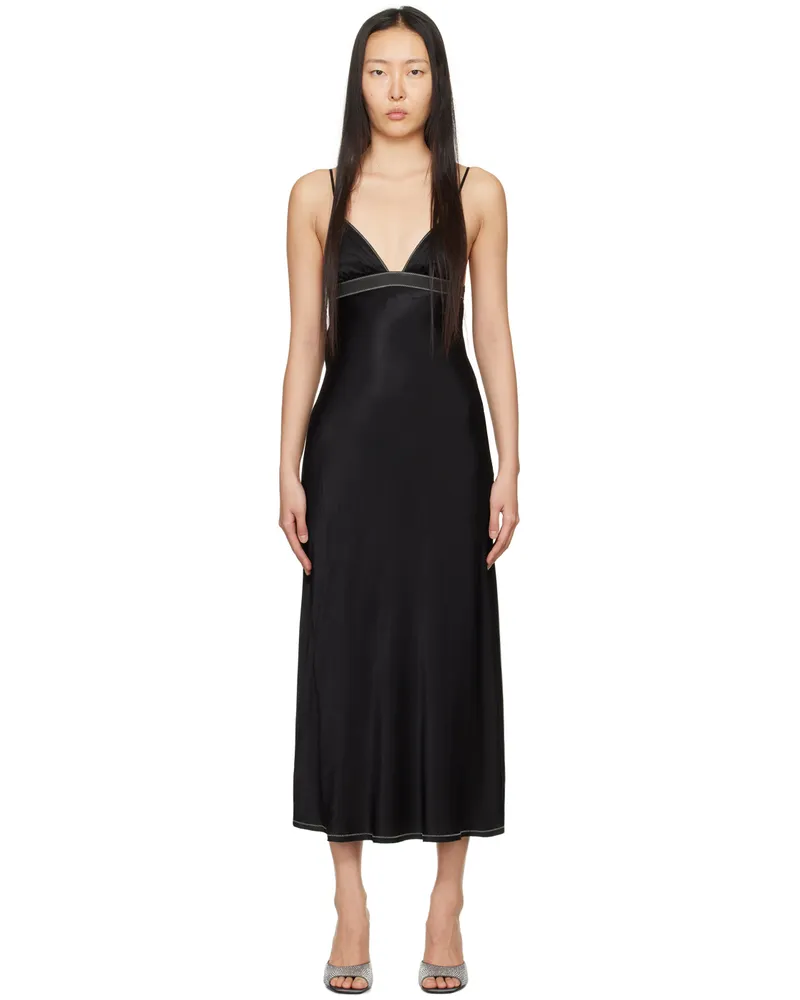 bec & bridge Black Aspen Midi Dress Black