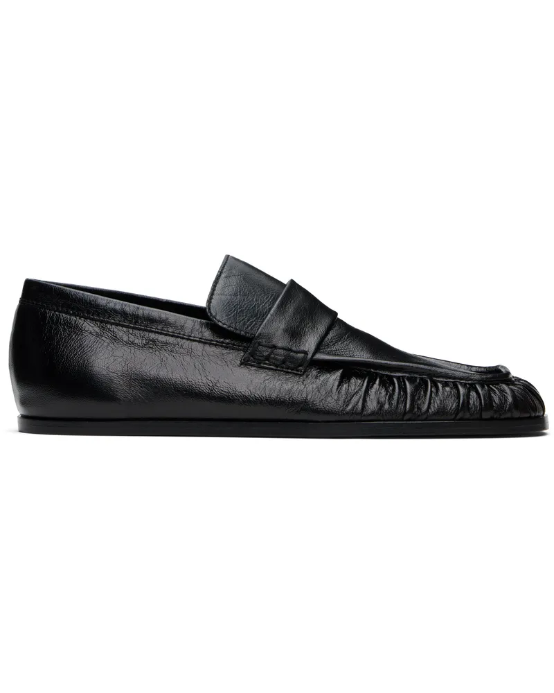 Jil Sander Black Leather Loafers 001