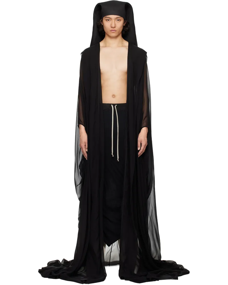 Rick Owens Black Hollywood Allahnah Coat 09