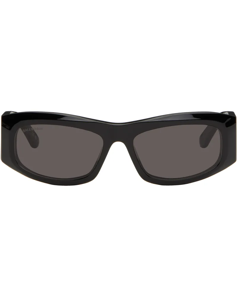 Balenciaga Black Signature Square Af Sunglasses Black-black-grey