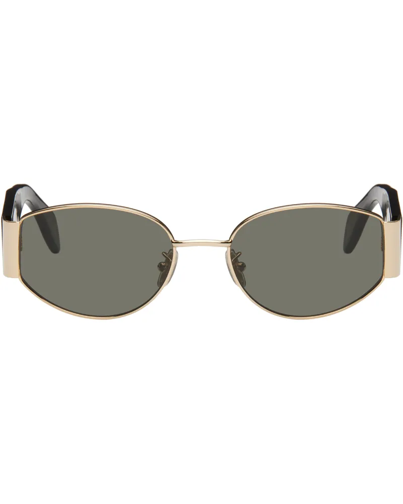 RETROSUPERFUTURE Gold & Black X Sunglasses Black