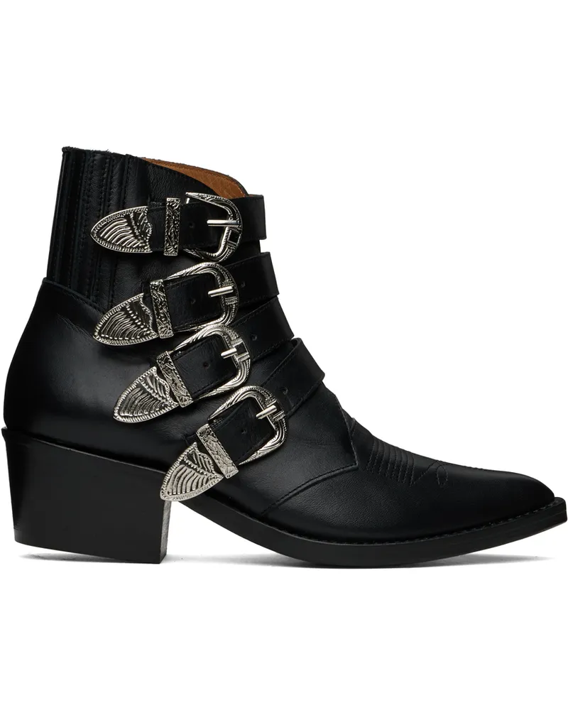 Toga SSENSE Exclusive Black 4 Metal Cowboy Boots Aj006