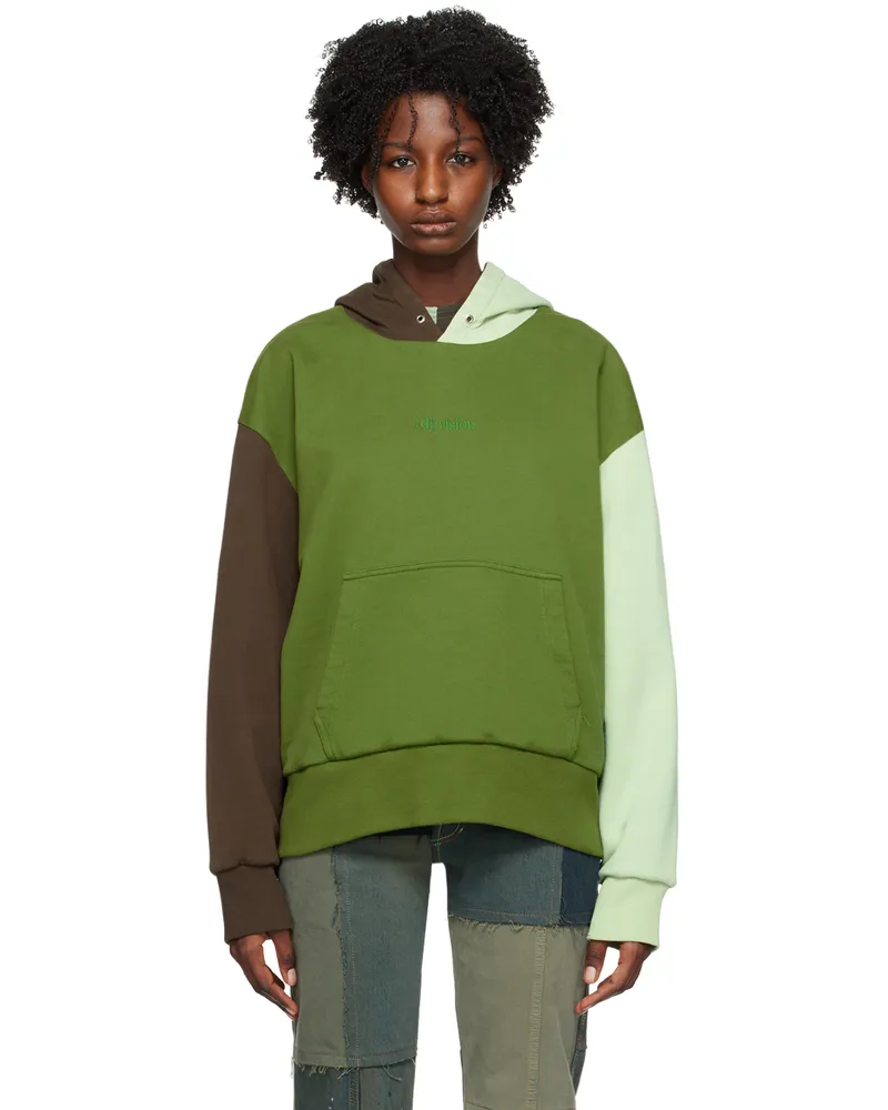 (di)vision Green Colorblocked Hoodie Brown