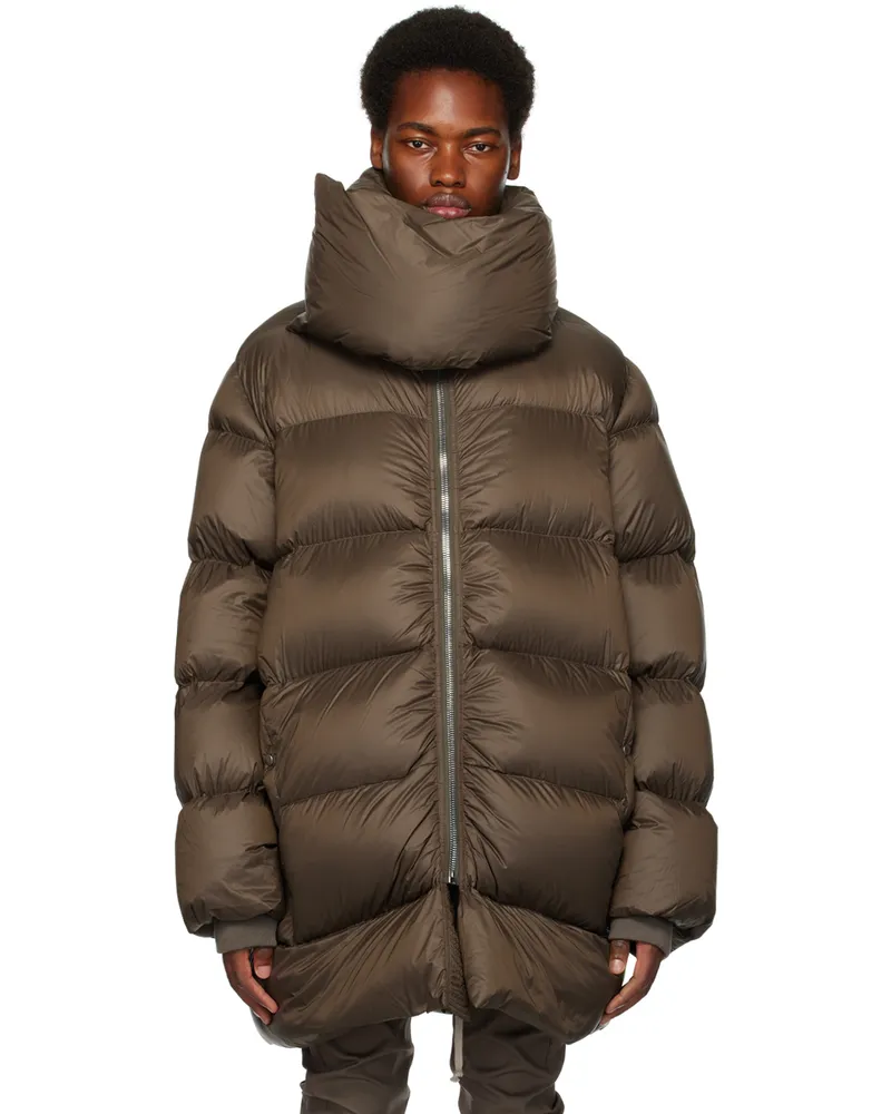 Rick Owens Brown Mountain Down Jacket 34