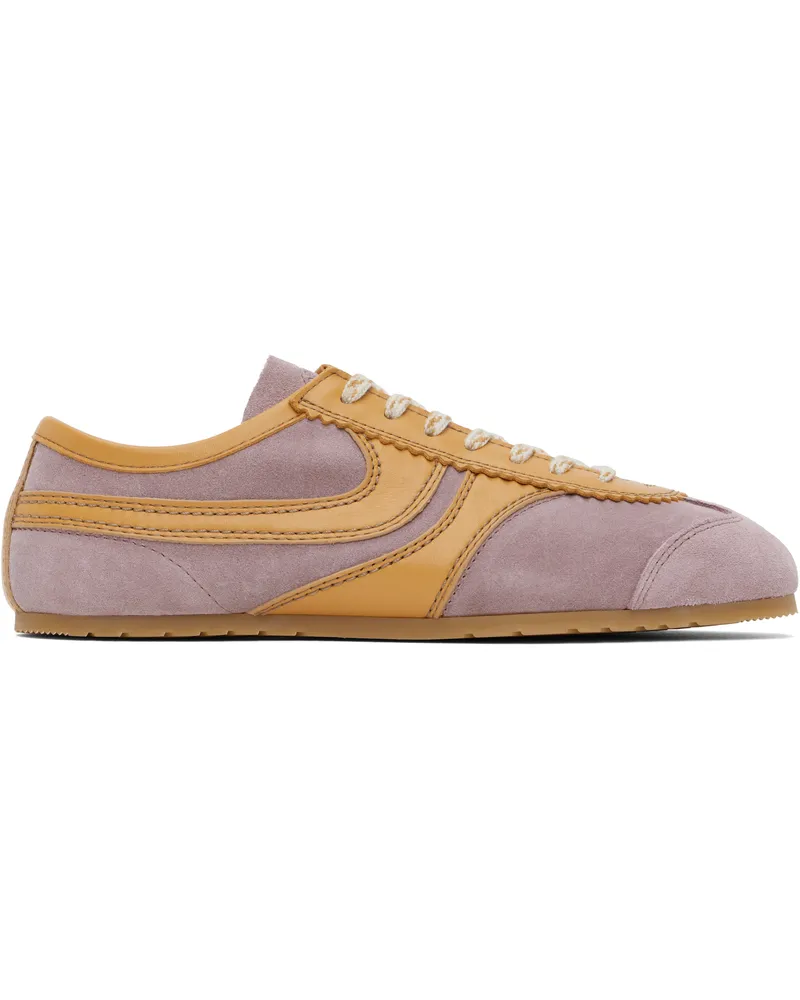 Dries van Noten Pink & Tan Suede Sneakers 300