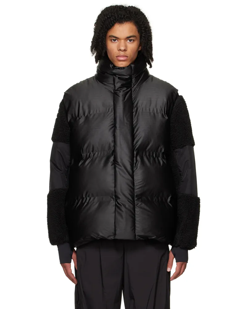 RAINS Black Bator Puffer Vest Black