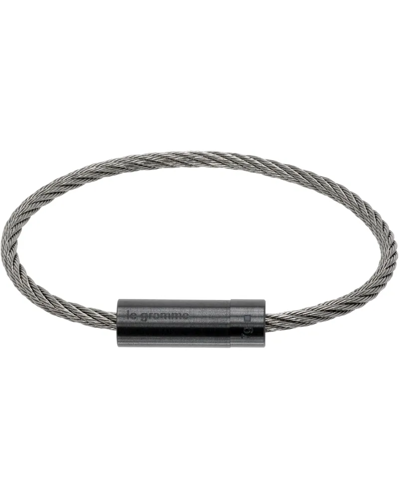 Le Gramme Cable 'Le 7g' Bracelet Black