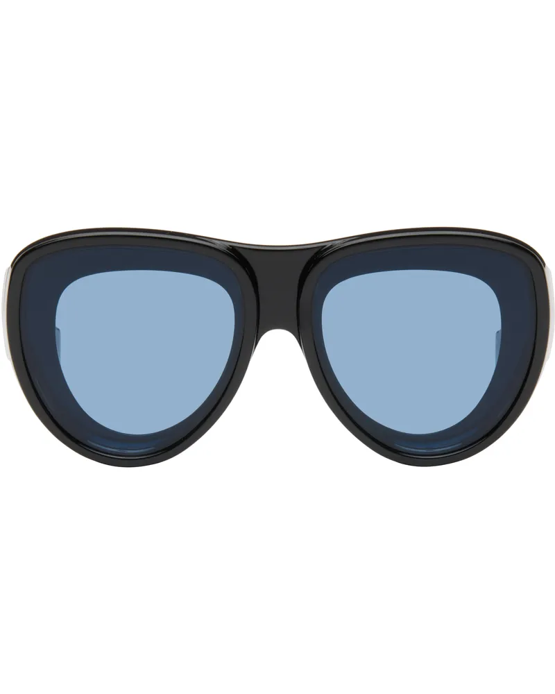 Loewe Black & Blue Front Lenses Aviator Sunglasses Shiny