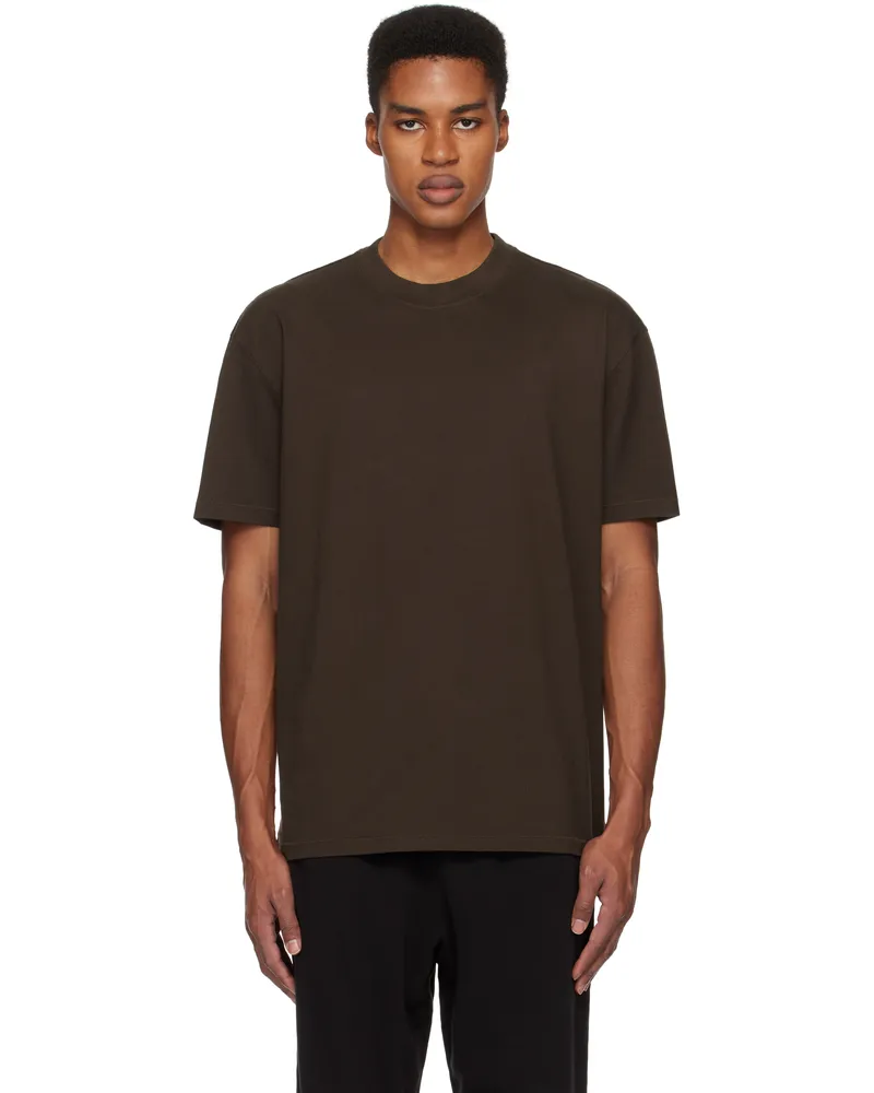 SKIMS Brown Heavyweight Cotton Relaxed T-shirt Espresso