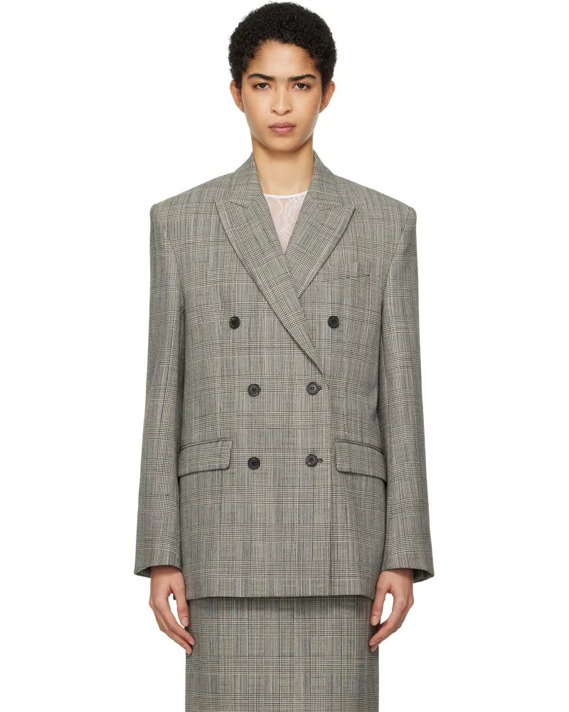 WARDROBE.NYC Black & White Double Breasted Blazer Prince