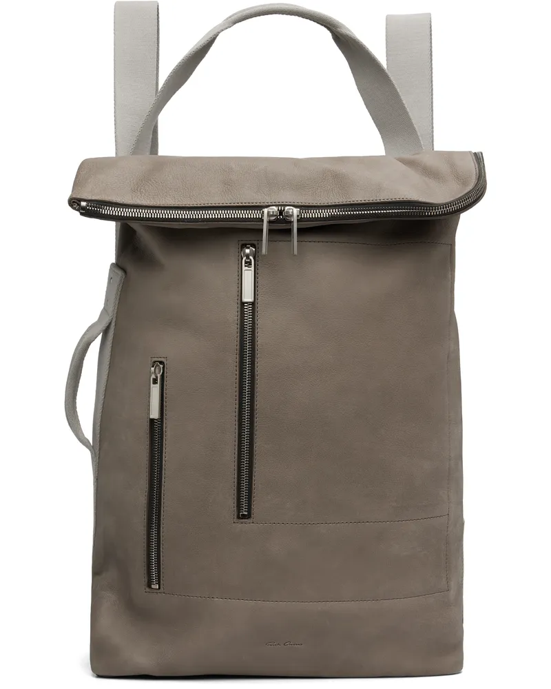 Rick Owens Gray & Off-White Concordians Cargo Backpack 3461