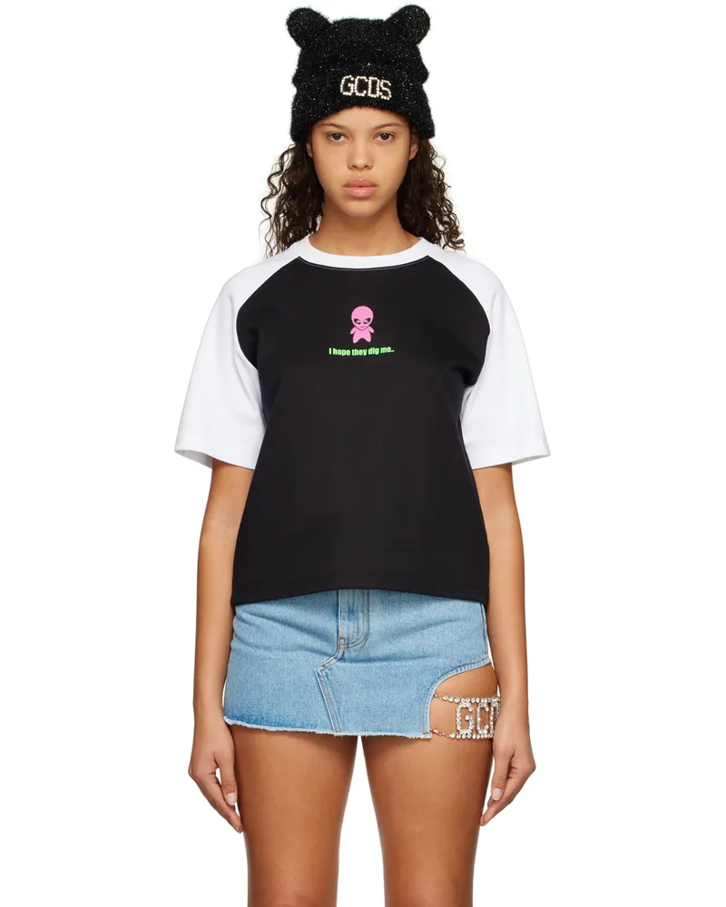 GCDS Black Wirdo T-Shirt Black