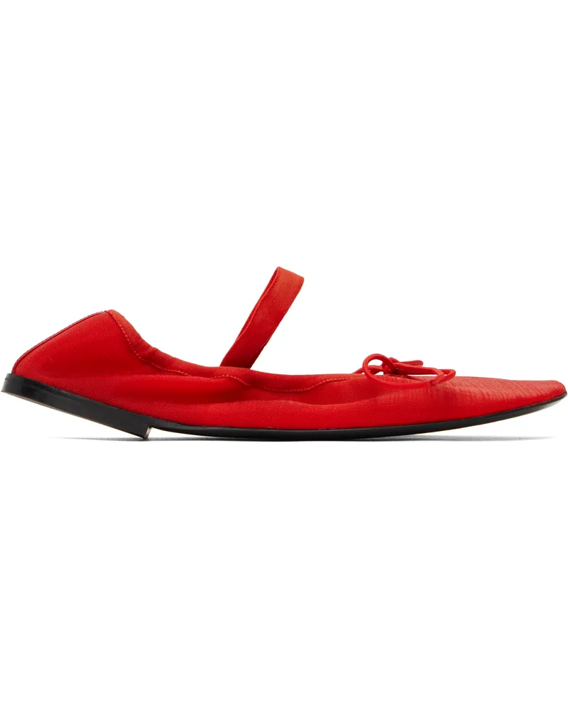 Proenza Schouler Red Glove Mary Jane Ballerina Flats Red