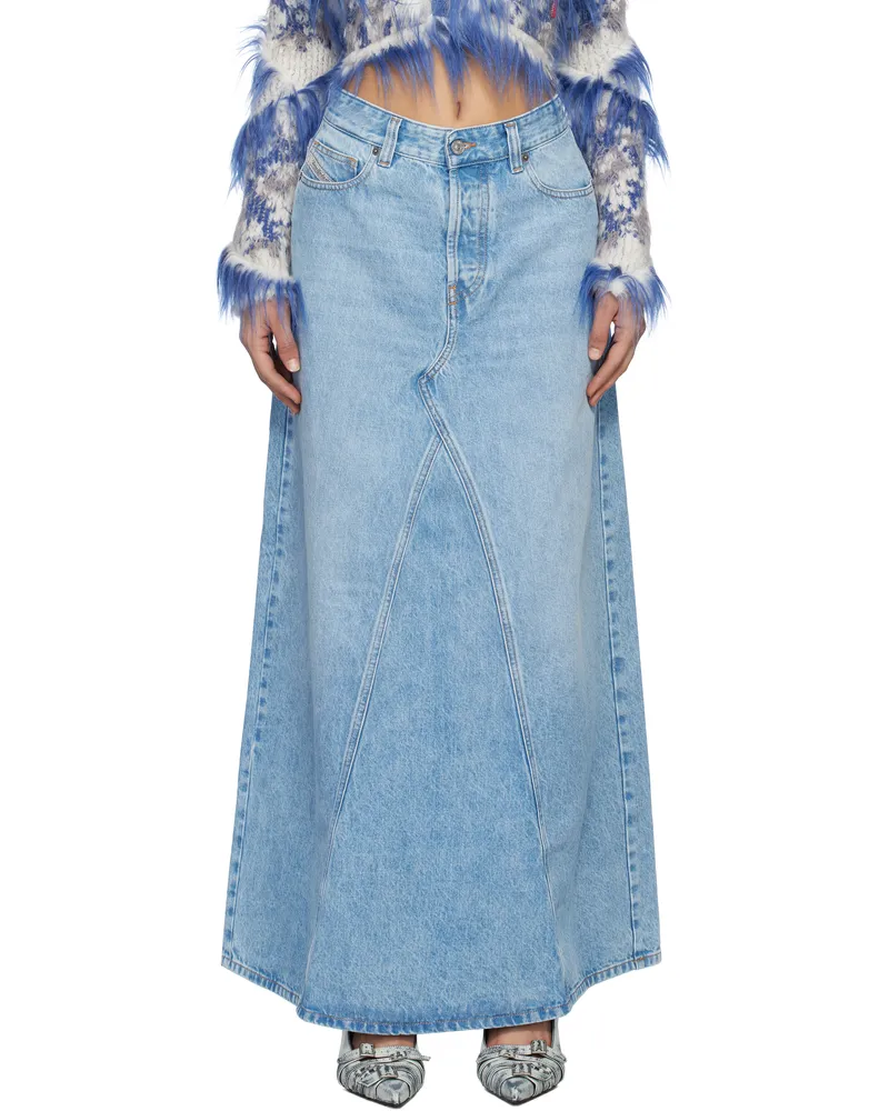 Diesel Blue De-Pago Denim Maxi Skirt 01