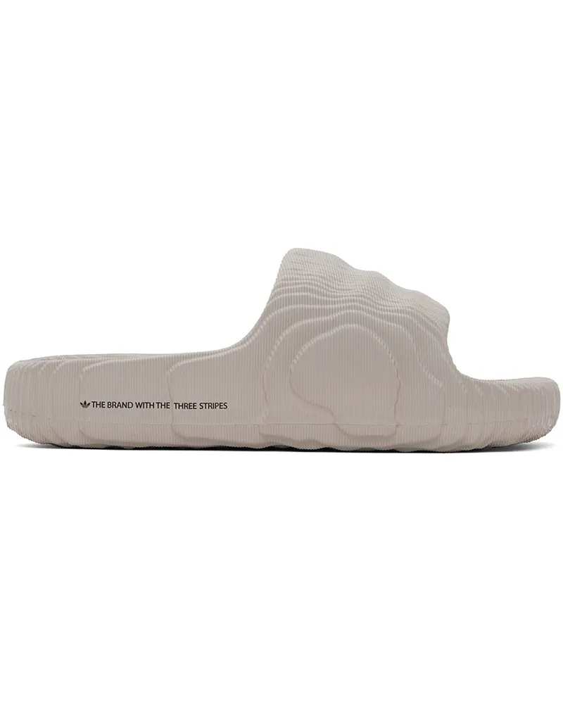 adidas Brown Adilette 22 Slides Light