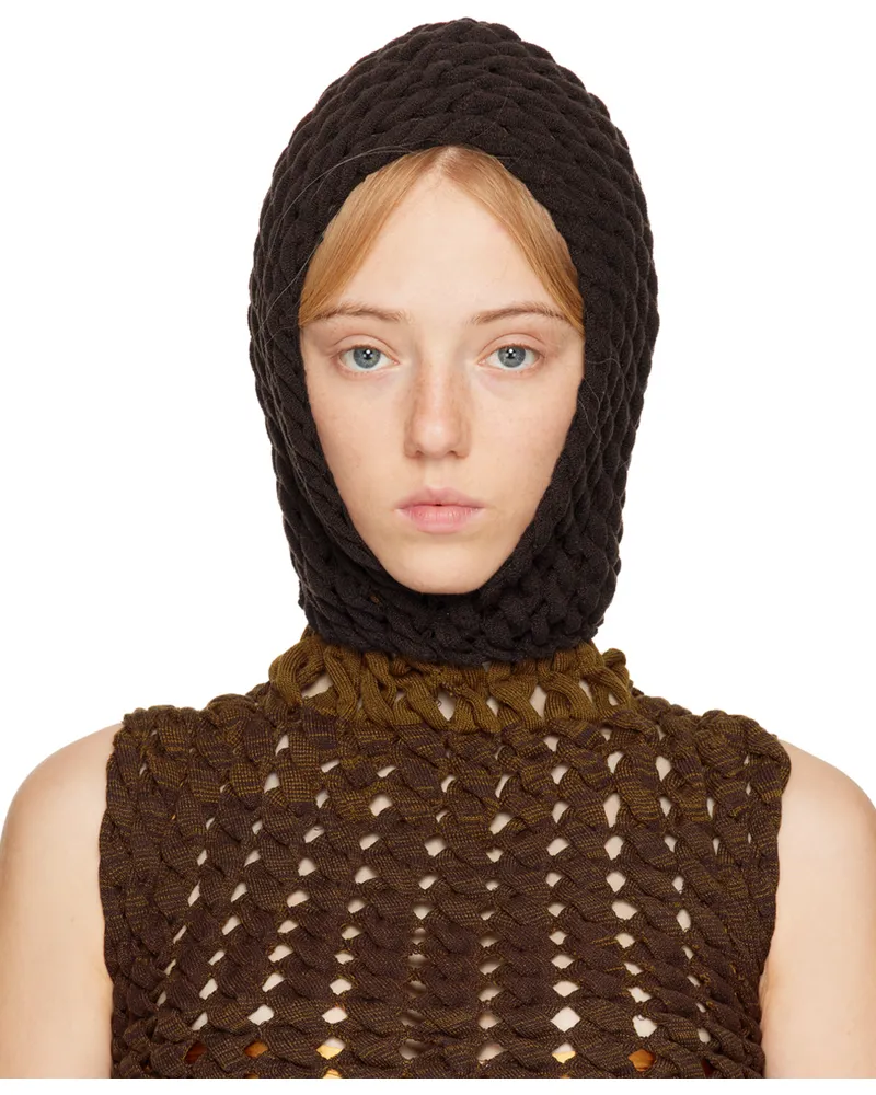 Isa Boulder SSENSE Exclusive Brown Balaclava Bark