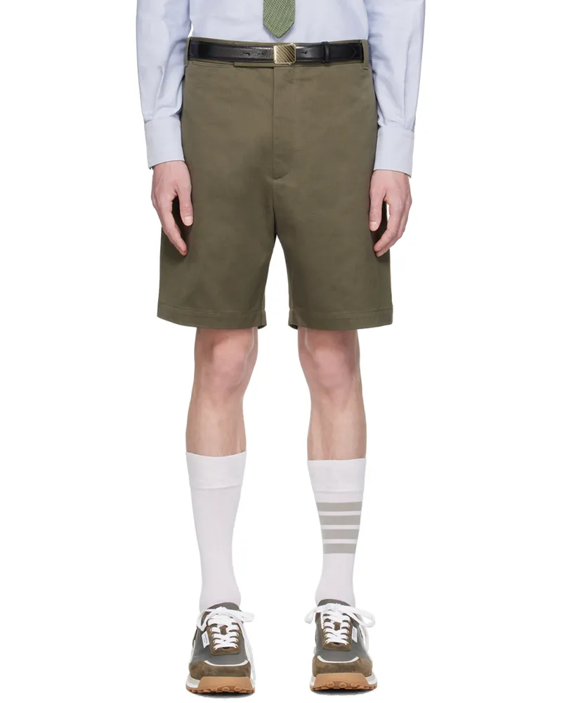 Thom Browne Khaki Unconstructed Shorts 320