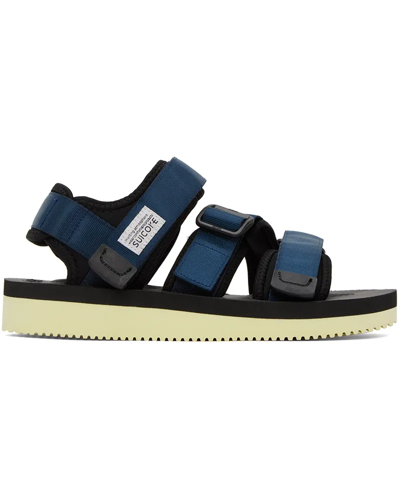 SUICOKE Navy & Black Kisee-V Sandals Navy