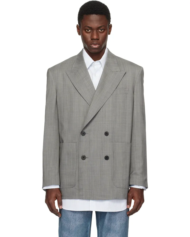 Wooyoungmi Gray Double Breasted Blazer 903g