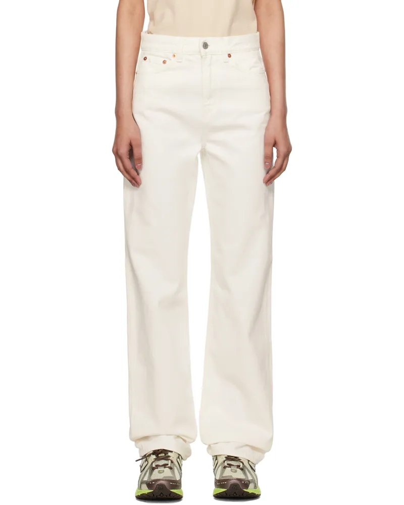 SPORTY & RICH Off-White Loose Fit Jeans 146