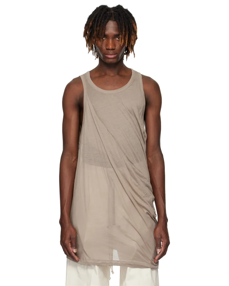 Rick Owens Taupe Hollywood Anthem Tank Top 64