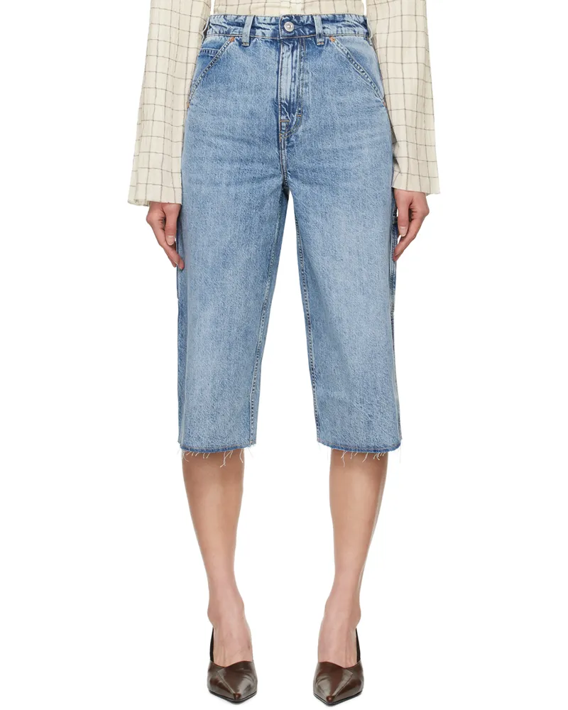 Our Legacy Blue Trade Half Cut Jeans Shadow