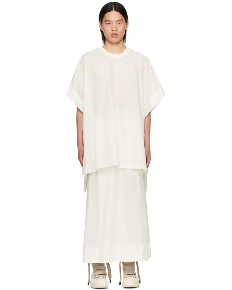 Julius Off-White Poncho T-Shirt Off