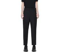 Black One Tuck Trousers