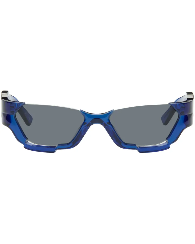 Feng Chen Wang SSENSE Exclusive Blue Deconstructed Sunglasses Blue