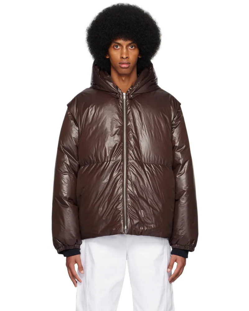 Jil Sander SSENSE Exclusive Brown Down Jacket 202