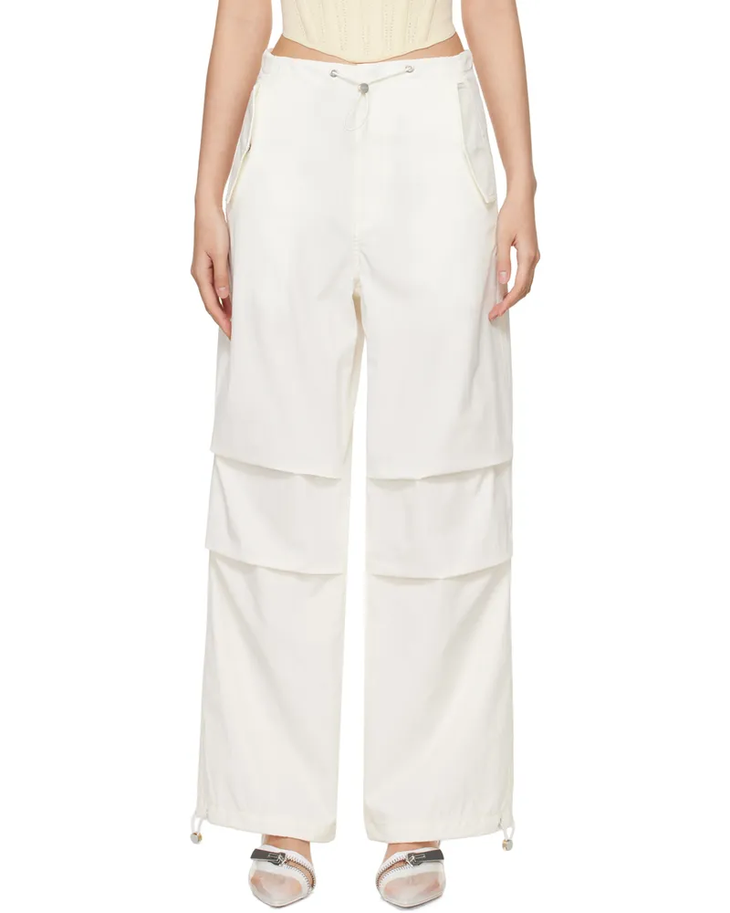 Dion Lee Off-White Parachute Trousers Ivory