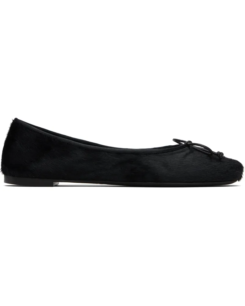 KHAITE Black Calfhair Ballerina Flats 200