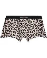 Tom Ford Beige & Black Cotton Snow Leopard Boxer Briefs Snow