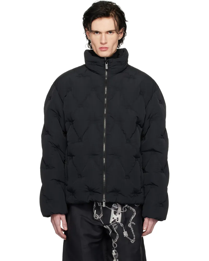 Burberry Black EKD Nylon Preston Padded Down Jacket Black