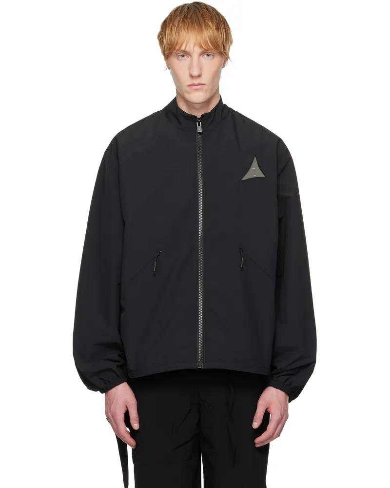 Heliot Emil Black Surtsey Windbreaker Jacket Black
