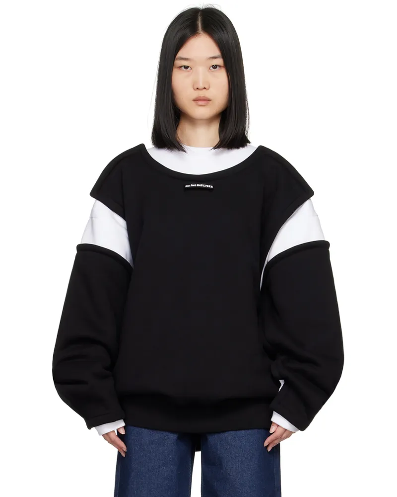Jean Paul Gaultier Black & White 'The Petit Grand' Sweatshirt 0100-white