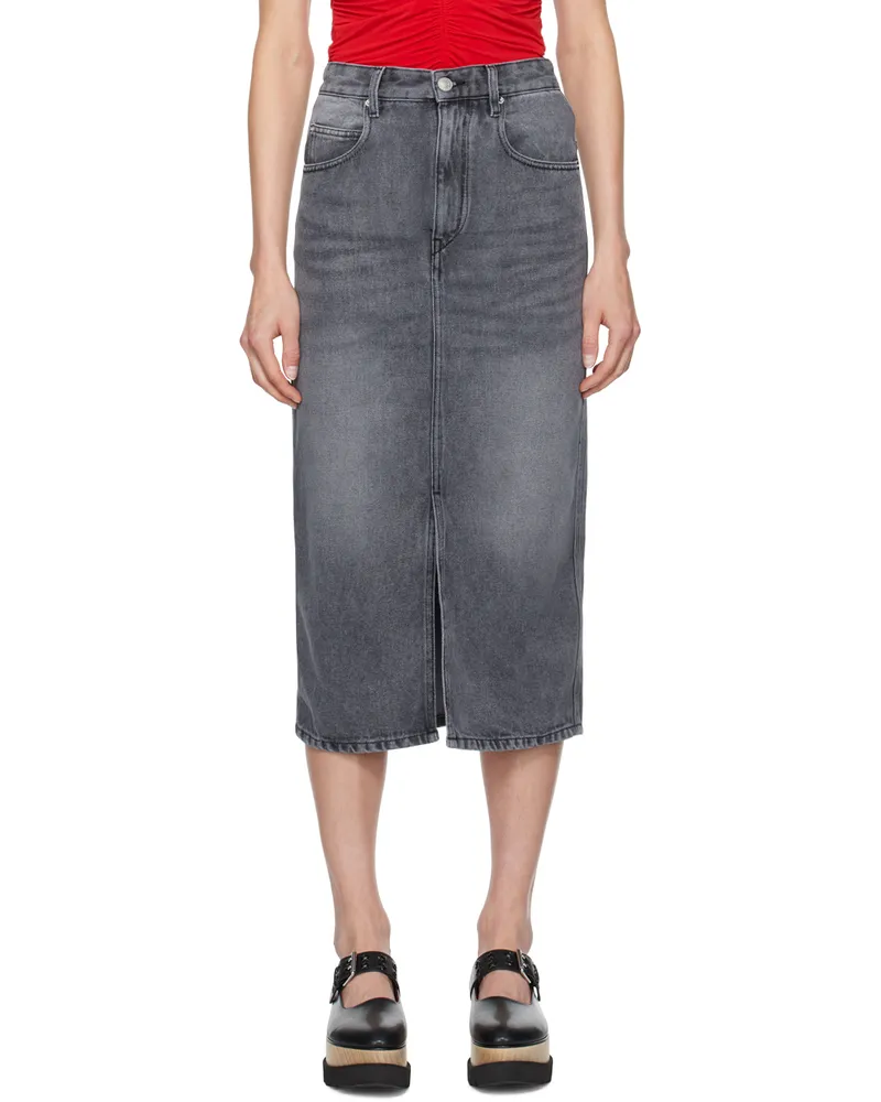 Isabel Marant Gray Tilauria Midi Skirt 02ly