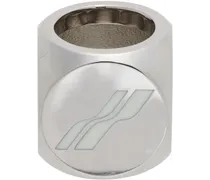 Silver & White Logo Dice Ring