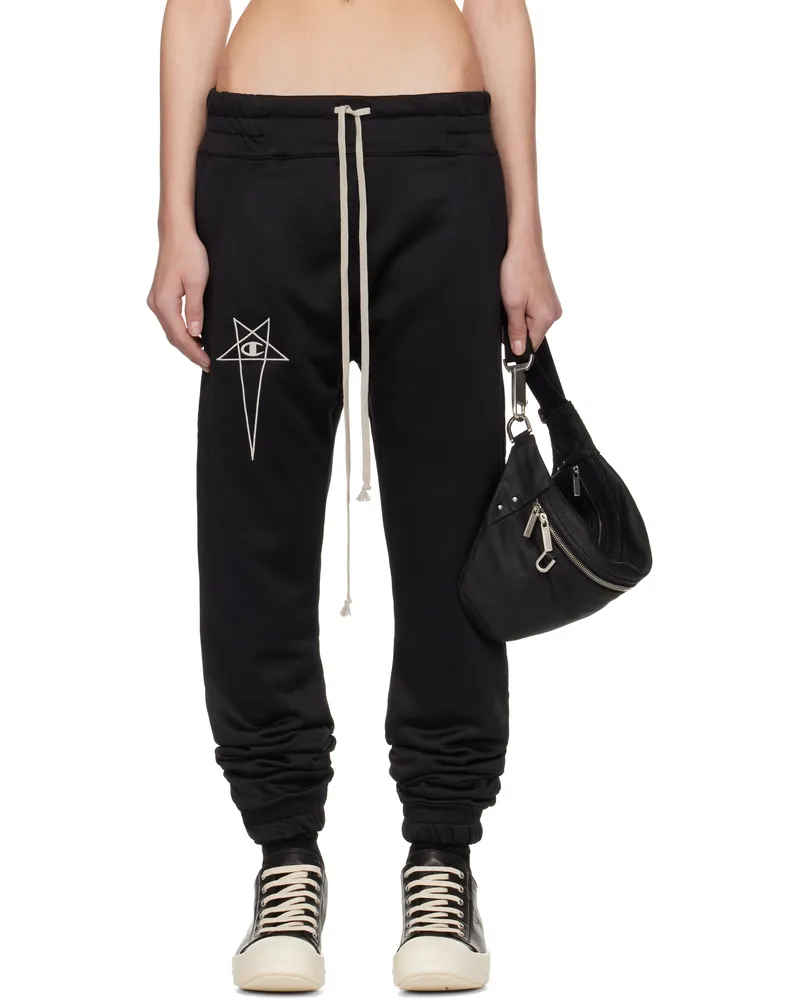Rick Owens Black Champion Edition Joggers Sweatpants 09