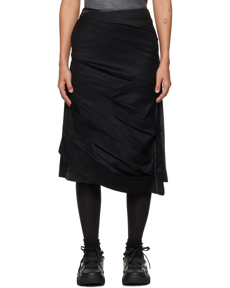 Adererror Black Product. 62 Midi Skirt Noir