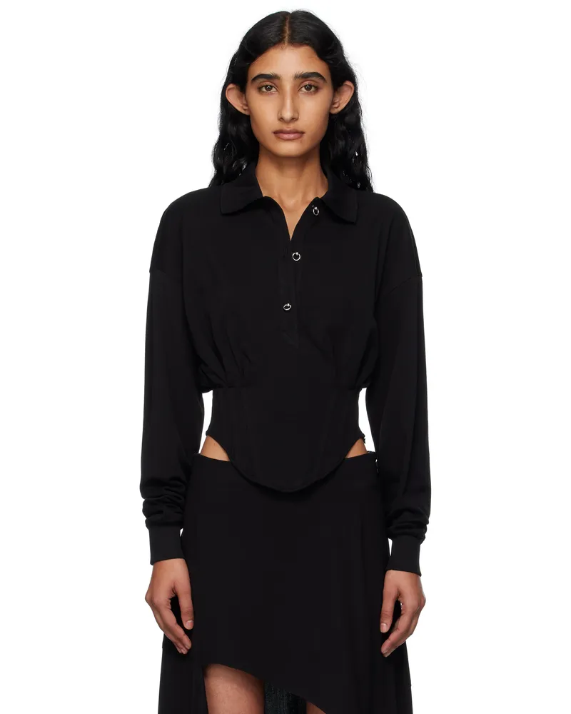 Thierry Mugler Black Corseted Polo 1999