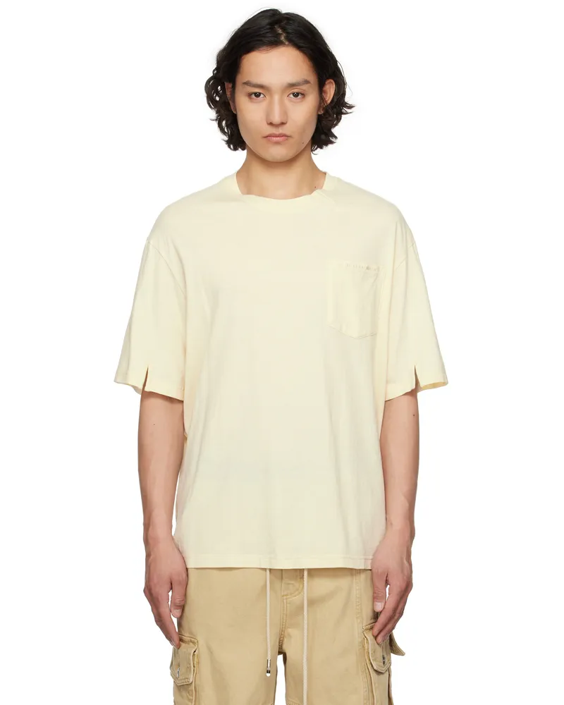 Feng Chen Wang Beige Deconstructed T-shirt Beige