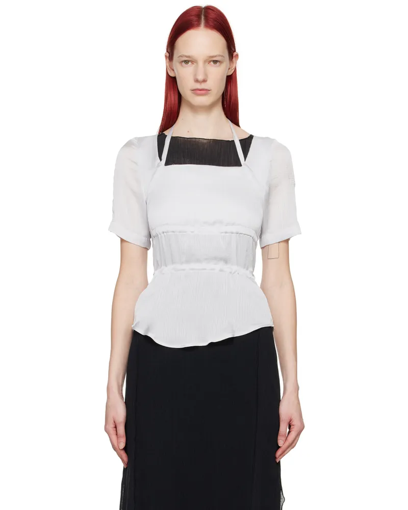 Youth Gray Halter Strap Blouse Light